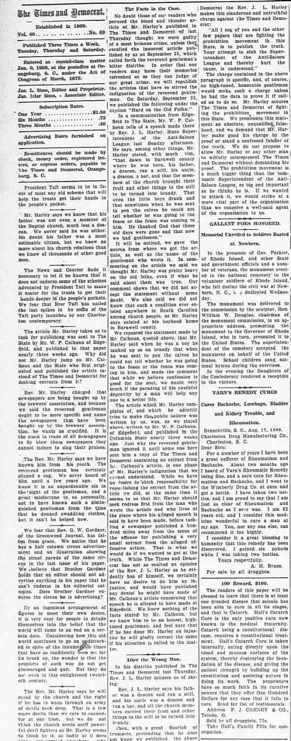 Clipping from The Times and Democrat